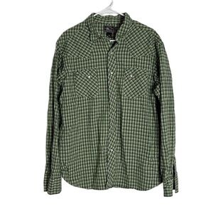 RLX Ralph Lauren Green and White Plaid‎ Long Sleeve Button Down Shirt XL